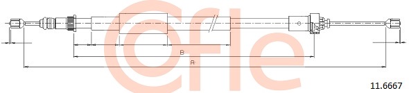 Cablu, frana de parcare 11.6667 COFLE