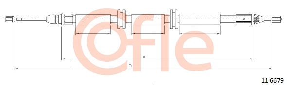 Cablu, frana de parcare 11.6679 COFLE
