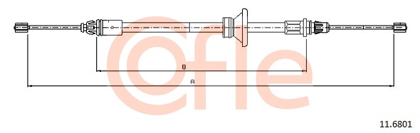 Cablu, frana de parcare 11.6801 COFLE