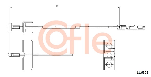Cablu, frana de parcare 11.6803 COFLE