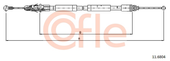 Cablu, frana de parcare 11.6804 COFLE