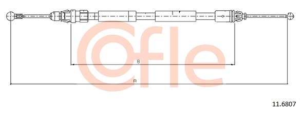 Cablu, frana de parcare 11.6807 COFLE