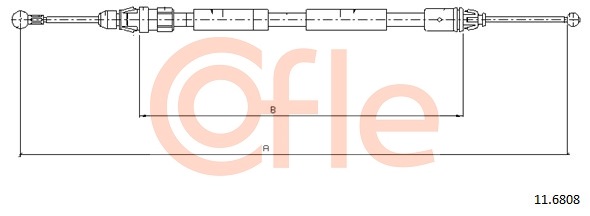 Cablu, frana de parcare 11.6808 COFLE