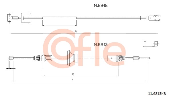 Cablu, frana de parcare 11.6813KB COFLE