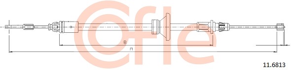 Cablu, frana de parcare 11.6813 COFLE