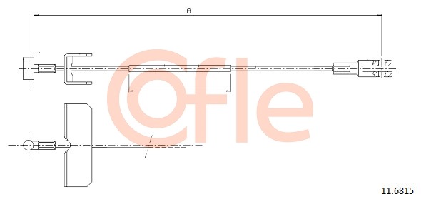 Cablu, frana de parcare 11.6815 COFLE