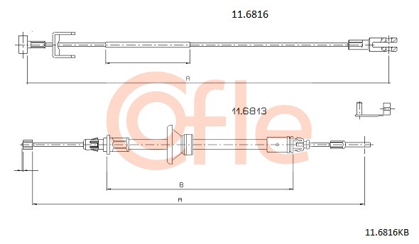 Cablu, frana de parcare 11.6816KB COFLE