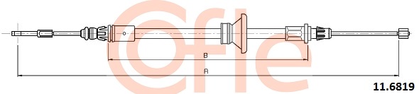 Cablu, frana de parcare 11.6819 COFLE