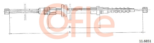 Cablu, frana de parcare 11.6851 COFLE