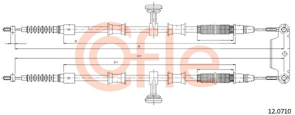 Cablu, frana de parcare 12.0710 COFLE