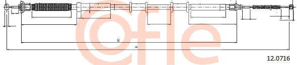 Cablu, frana de parcare 12.0716 COFLE