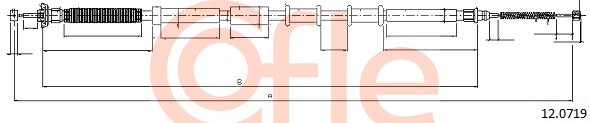 Cablu, frana de parcare 12.0719 COFLE