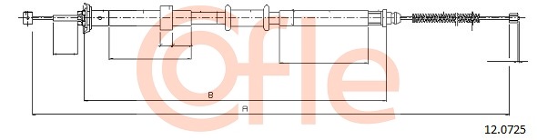 Cablu, frana de parcare 12.0725 COFLE