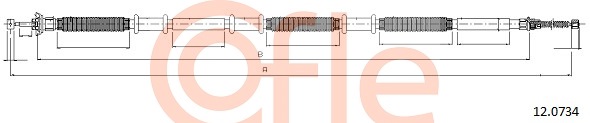 Cablu, frana de parcare 12.0734 COFLE