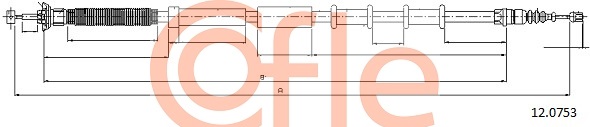 Cablu, frana de parcare 12.0753 COFLE