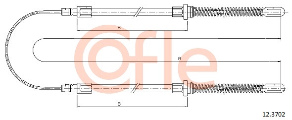Cablu, frana de parcare 12.3702 COFLE