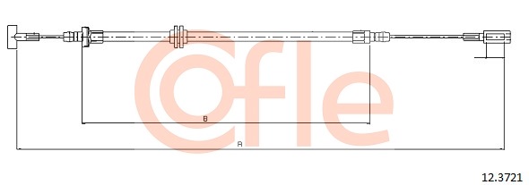 Cablu, frana de parcare 12.3721 COFLE