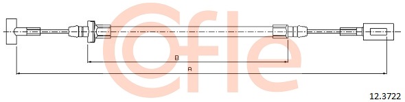 Cablu, frana de parcare 12.3722 COFLE