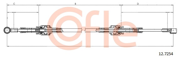 Cablu,transmisie manuala 12.7254 COFLE