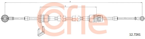 Cablu,transmisie manuala 12.7261 COFLE
