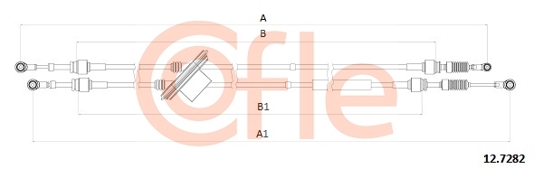 Cablu,transmisie manuala 12.7282 COFLE