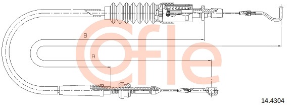 Cablu acceleratie 14.4304 COFLE