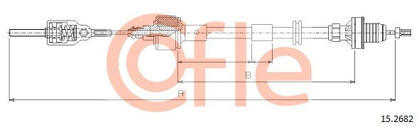 Cablu ambreiaj 15.2682 COFLE