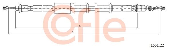 Cablu, frana de parcare 1651.22 COFLE