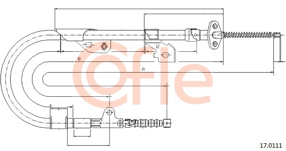 Cablu, frana de parcare 1701.11 COFLE