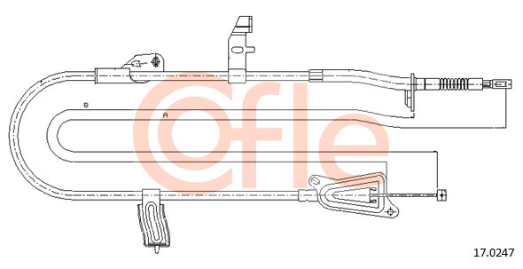 Cablu, frana de parcare 17.0247 COFLE
