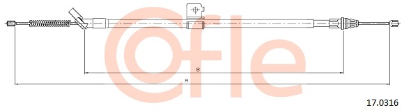 Cablu, frana de parcare 17.0316 COFLE