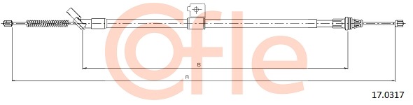 Cablu, frana de parcare 17.0317 COFLE