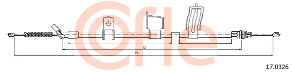 Cablu, frana de parcare 17.0326 COFLE