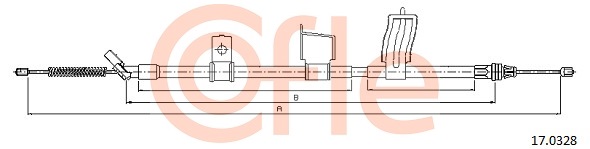 Cablu, frana de parcare 17.0328 COFLE