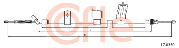 Cablu, frana de parcare 17.0330 COFLE