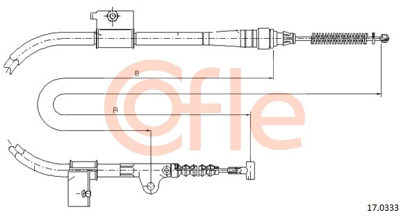 Cablu, frana de parcare 17.0333 COFLE