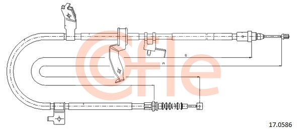 Cablu, frana de parcare 17.0586 COFLE
