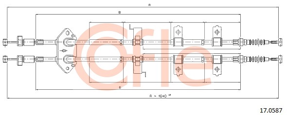 Cablu, frana de parcare 17.0587 COFLE