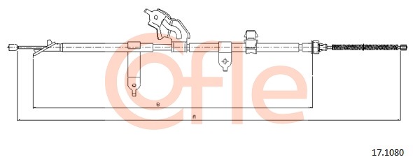 Cablu, frana de parcare 17.1080 COFLE