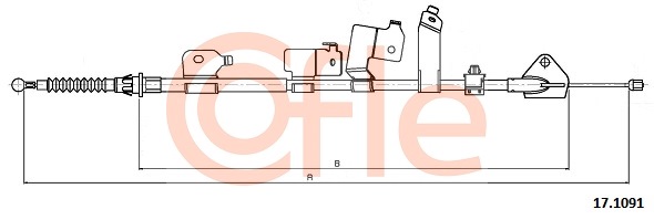Cablu, frana de parcare 17.1091 COFLE