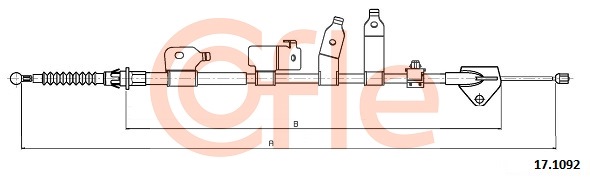 Cablu, frana de parcare 17.1092 COFLE