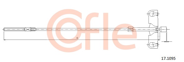 Cablu, frana de parcare 17.1095 COFLE