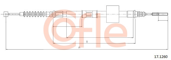 Cablu, frana de parcare 17.1260 COFLE