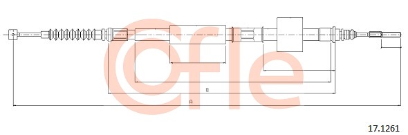 Cablu, frana de parcare 17.1261 COFLE