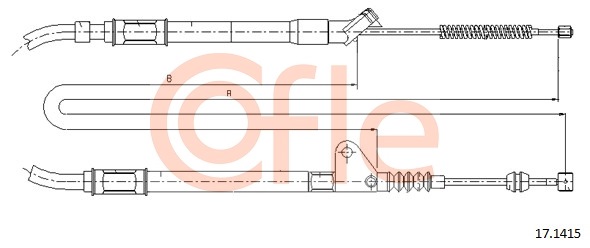 Cablu, frana de parcare 17.1415 COFLE