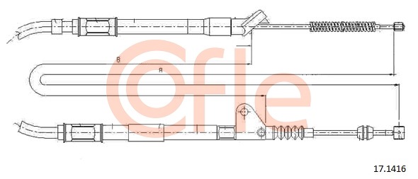 Cablu, frana de parcare 17.1416 COFLE