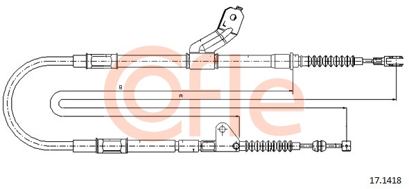 Cablu, frana de parcare 17.1418 COFLE
