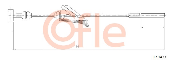 Cablu, frana de parcare 17.1423 COFLE