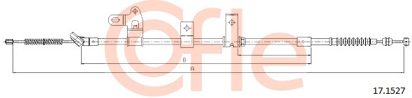 Cablu, frana de parcare 17.1527 COFLE