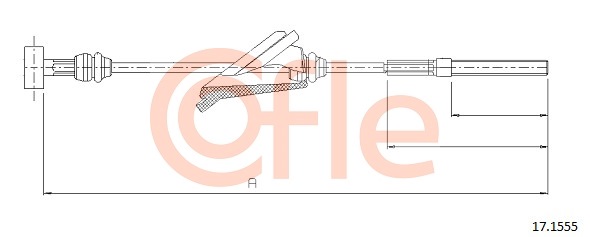 Cablu, frana de parcare 17.1555 COFLE